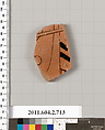 Terracotta fragment of a calyx-krater (bowl for mixing wine and water), Terracotta, Greek, Attic