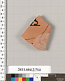 Terracotta fragment of a calyx-krater (bowl for mixing wine and water), Terracotta, Greek, Attic