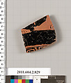 Terracotta fragment of a bell-krater (bowl for mixing wine and water), Terracotta, Greek, Attic
