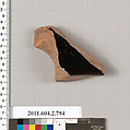 Terracotta fragment of a calyx-krater (bowl for mixing wine and water), Terracotta, Greek, Attic