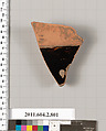 Terracotta fragment of a calyx-krater (bowl for mixing wine and water), Terracotta, Greek, Attic