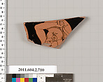 Terracotta fragment of a calyx-krater (bowl for mixing wine and water), Terracotta, Greek, Attic
