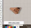 Terracotta fragment of a bell-krater (bowl for mixing wine and water), Terracotta, Greek, Attic