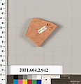 Terracotta fragment of an oinochoe (jug), Terracotta, Greek, Attic