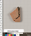 Terracotta fragment of a bell-krater (bowl for mixing wine and water), Terracotta, Greek, Attic