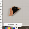 Terracotta fragment of a bell-krater (bowl for mixing wine and water), Terracotta, Greek, Attic