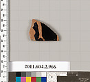 Terracotta fragment of an oinochoe (jug), Terracotta, Greek, Attic