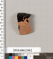 Terracotta fragment of an oinochoe: chous (jug), Terracotta, Greek, Attic