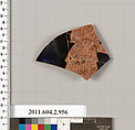 Terracotta fragment of an oinochoe (jug), Terracotta, Greek, Attic