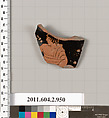 Terracotta fragment of an oinochoe (jug), Terracotta, Greek, Attic