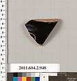 Terracotta fragment of an oinochoe (jug), Terracotta, Greek, Attic