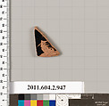 Terracotta fragment of an oinochoe (jug), Terracotta, Greek, Attic