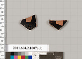 Terracotta fragments of oinochoai (jugs), Terracotta, Greek, Attic