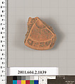 Terracotta fragment of an oinochoe (jug), Terracotta, Greek, Attic