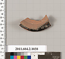 Terracotta fragment of an oinochoe (jug), Terracotta, Greek, Attic