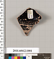 Terracotta fragment of an oinochoe: chous (jug), Terracotta, Greek, Attic