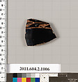 Terracotta fragment of an oinochoe (jug), Terracotta, Greek, Attic