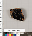 Terracotta fragment of an oinochoe (jug), Terracotta, Greek, Attic