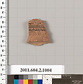 Terracotta fragment of an oinochoe (jug), Terracotta, Greek, Attic
