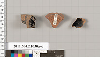 Terracotta fragments of oinochoai (jugs), Terracotta, Greek, Attic