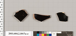Terracotta fragments of oinochoai (jugs), Terracotta, Greek, Attic