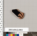 Terracotta fragment of an oinochoe (jug), Terracotta, Greek, Attic