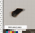 Terracotta fragment of an oinochoe (jug), Terracotta, Greek, Attic
