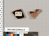 Terracotta fragments of oinochoai (jugs), Terracotta, Greek, Attic