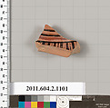 Terracotta fragment from an undetermined shape, Terracotta, Greek, Attic