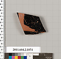 Terracotta fragment of a closed shape, Terracotta, Greek, Attic