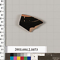 Terracotta fragment of an open shape, Terracotta, Greek, Attic
