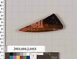 Terracotta fragment of a pelike (jar), Terracotta, Greek, Attic