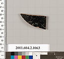 Terracotta fragment of an oinochoe (jug), Terracotta, Greek, Attic