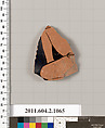 Terracotta fragment of a mug, oinochoe, shape 8 , Terracotta, Greek, Attic