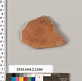 Terracotta fragment of a lamp?, Terracotta, Greek, Attic