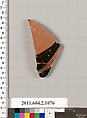 Terracotta fragment of a closed shape, Terracotta, Greek, Attic