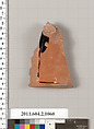 Terracotta fragment of a pelike (jar), Terracotta, Greek, Attic