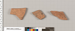 Terracotta fragments of lekythoi (oil flasks), Terracotta, Greek, Attic