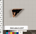 Terracotta fragment from a kantharos: head vase, Terracotta, Greek, Attic