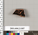 Terracotta fragment from an undetermined shape, Terracotta, Greek, Attic