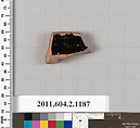 Terracotta fragment from an undetermined shape, Terracotta, Greek, Attic