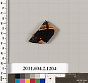 Terracotta fragment from an open shape, Terracotta, Greek, Attic