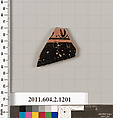 Terracotta fragment from an open shape, Terracotta, Greek, Attic