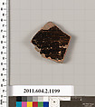 Terracotta fragment from an open shape, Terracotta, Greek, Attic