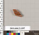 Terracotta fragment from an undetermined shape, Terracotta, Greek, Attic