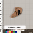 Terracotta fragment from a closed shape, Terracotta, Greek, Attic