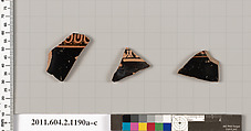 Terracotta fragments from closed shapes, Terracotta, Greek, Attic