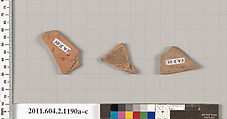 Terracotta fragments from closed shapes, Terracotta, Greek, Attic