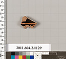 Terracotta fragment of a lekythos (oil flask)?, Terracotta, Greek, Attic