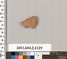 Terracotta fragment of a lekythos (oil flask)?, Terracotta, Greek, Attic